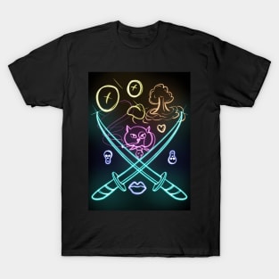 Neon gangsta cat club T-Shirt